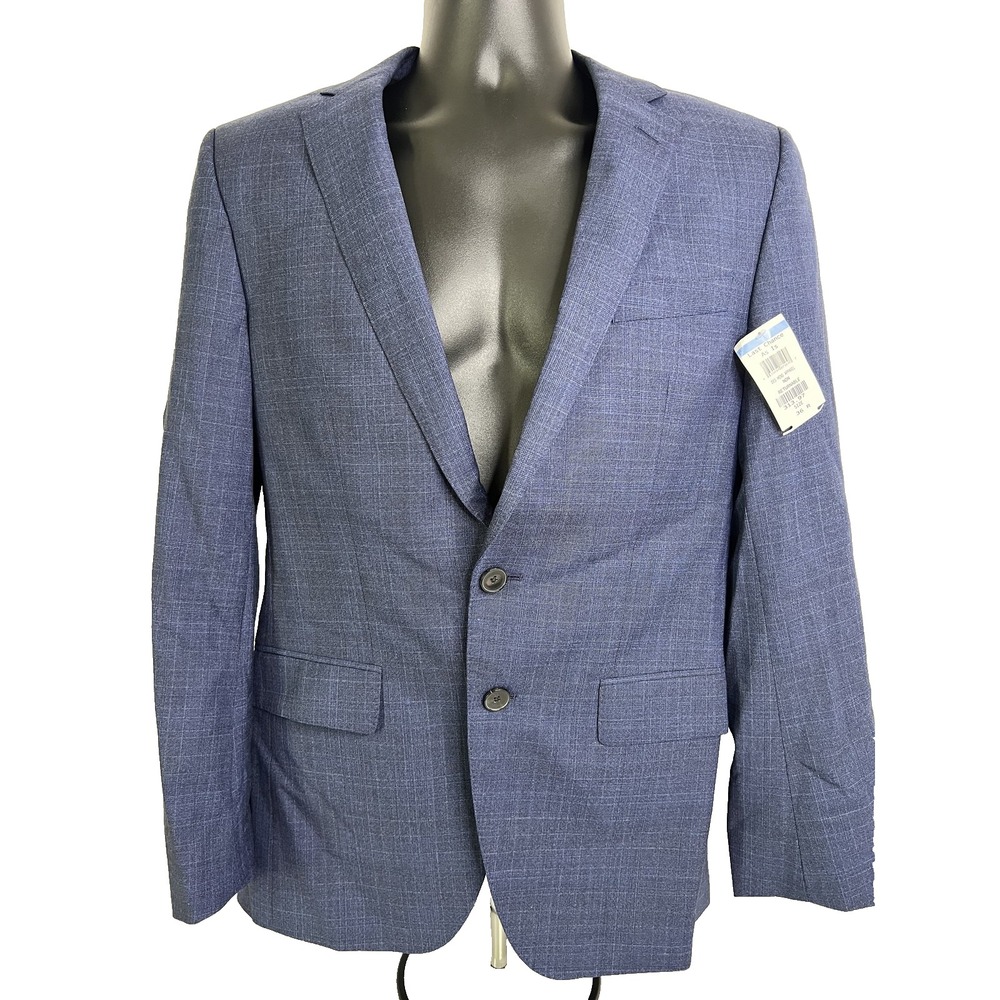 Hugo Boss Blazer Mens 36 Regular Blue Wool Drago Super 130 Slim Fit Italy Fabric